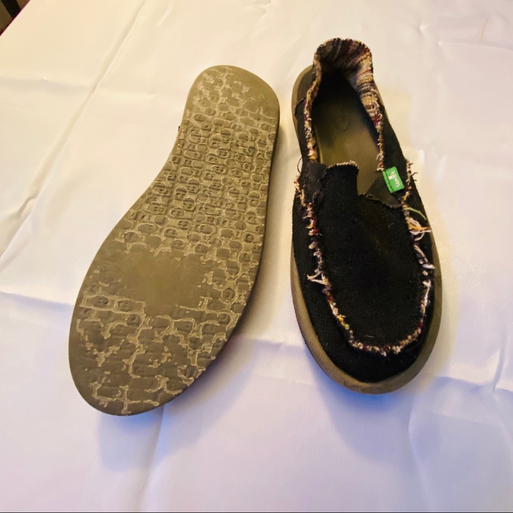 Sanuk Women’s Sidewalk Surfer Black W/ Multi Sz 8 - Picture 10 of 15